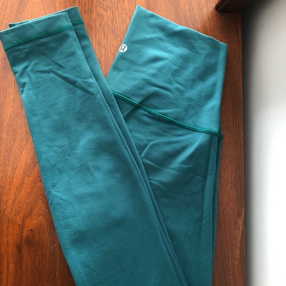 Teal Lululemon High Rise Full Length Leggings